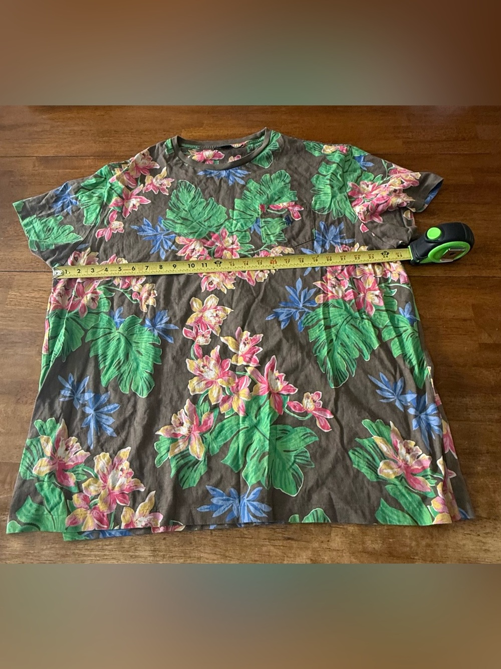 Polo Ralph Lauren Men’s T-Shirt XXL Classic Fit Floral Tropical Print Brown